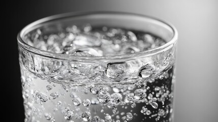 Smooth Water Droplets on Glass: A close-up texture featuring clear water droplets on a smooth glass surface, creating a fresh, hydrating fee