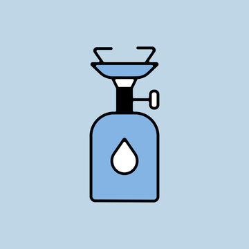 recommend clip art: Camping gas stove vector icon. Camping sign