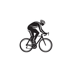 silhouette of a cyclist