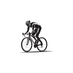silhouette of a cyclist