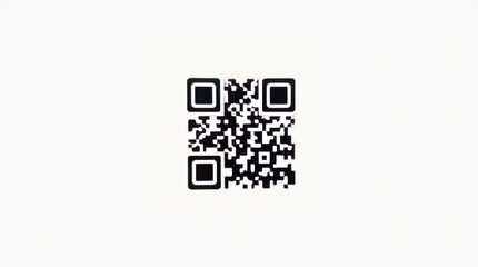 Glowing QR Code on White Background