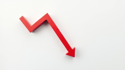 Red Downward Arrow Symbolizing Market Challenges