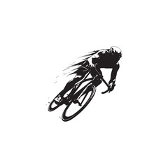 silhouette of a cyclist