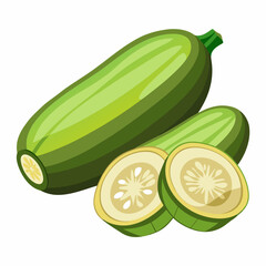 zucchini isolated on white