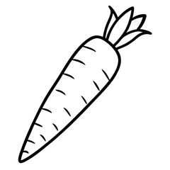 Modern Carrot Shape Silhouette Vector