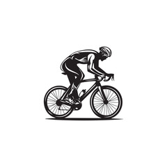 silhouette of a cyclist
