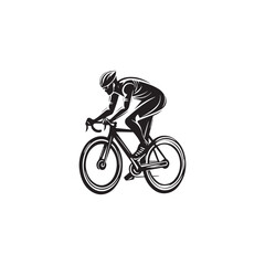 Obraz premium silhouette of a cyclist