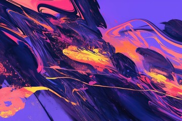 Abstract vibrant paint swirls, dynamic motion, colorful texture.