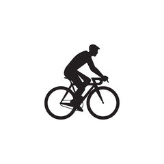 silhouette of a cyclist