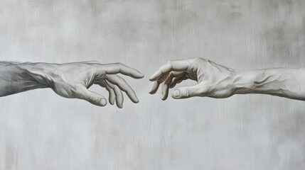 Reaching Hands Artistic Depiction of Connection