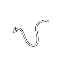 outline tail devil
