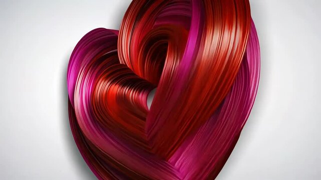 Colorful abstract heart shapes on a simple background