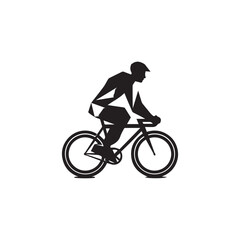 Obraz premium silhouette of a cyclist