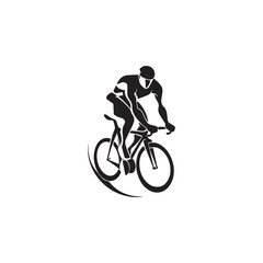 silhouette of a cyclist