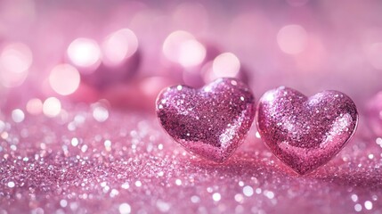 Fototapeta premium Background with heart on pink 