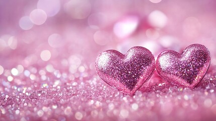 Fototapeta premium Background with heart on pink 