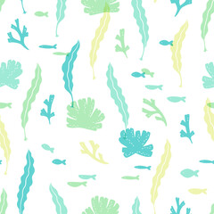 海草と海の生き物のパターン