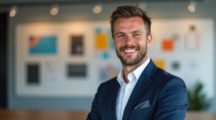 Obraz premium Creative Director Headshot in Modern Office