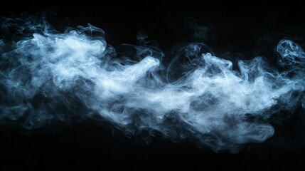 Abstract Smoke Swirl: Ethereal swirls of translucent smoke dance against a deep black backdrop, creating a mesmerizing and mysterious visual.  The flowing forms evoke a sense of movement and fluidity.