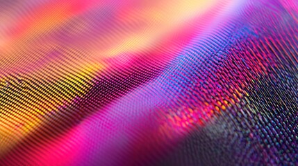 Obraz premium Abstract iridescent texture, flowing lines, vibrant colors, blurred background, website design