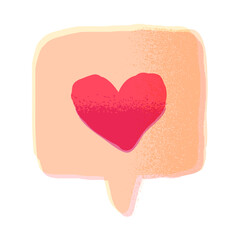 ハートの手描きアイコン