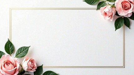 Elegant Funeral Flyer Mockup - Floral Golden Frame