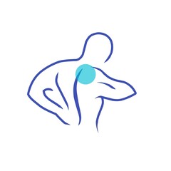 a bone chiropractic vector illustration icon
