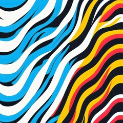 Abstract wavy stripes background design, vibrant colors, website banner