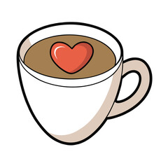cup of coffee with heart