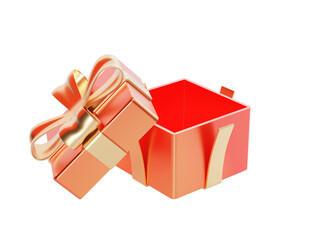 A 3d icon of red gift box
