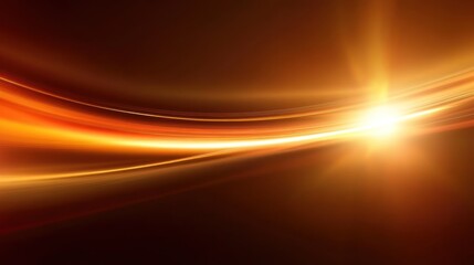 Golden abstract light wave background