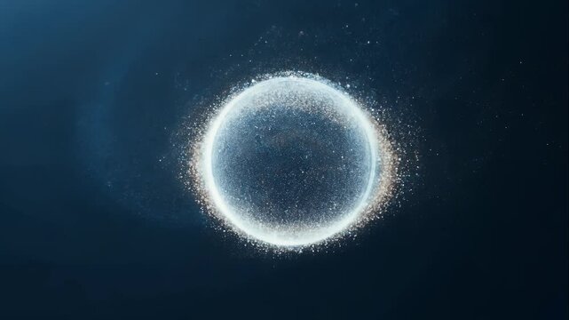 Magnetic dust forming a hovering sphere