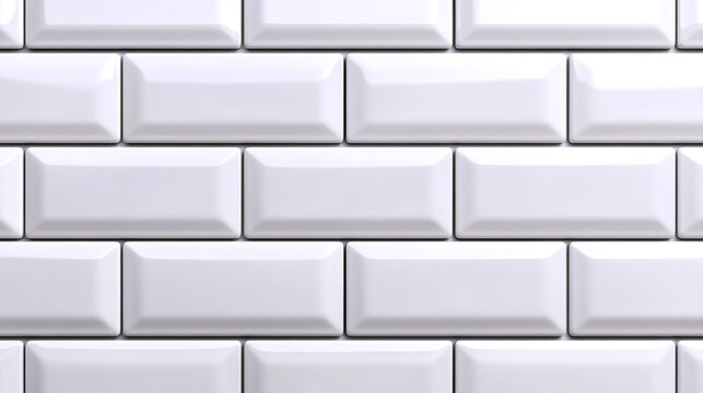 Elegant Ivory White Tile Wall Mock-up for a Romantic Concept