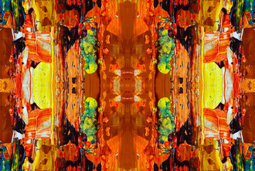 Fototapeta premium Kaleidoscopic Abstract Art with Vibrant Multicolor Patterns and Intricate Swirl Designs