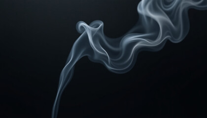 The artistic smoke photography captures mesmerizing, atmospheric, and mysterious patterns in a dark background, featuring fine details and abstract shapes in a minimalist composition.