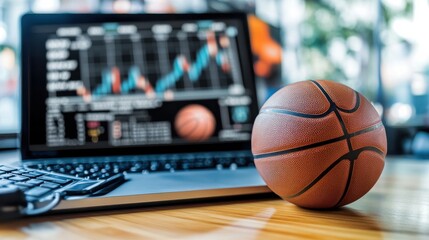 Basketball and Game Stats on a Scorer Table