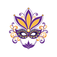 Mardi Gras Carnival Mask Vector Design Illustration