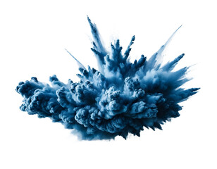 Naklejka premium Dramatic Explosion of Deep Blue Ink in Mid-Air