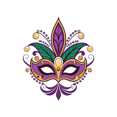 Mardi Gras Carnival Mask Vector Design Illustration