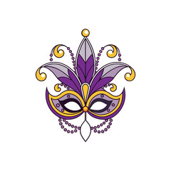 Mardi Gras Carnival Mask Vector Design Illustration