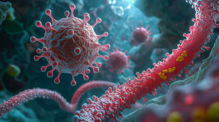 Obraz premium Gene technologies, molecules, biology