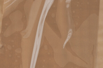Wrinkled brown plastic tape