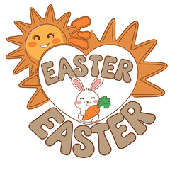 easter clipart, watercolor easter, cute easter, easter png, pink easter clipart, spring watercolor, spring clipart, easter bunny, easter rabbit, easter eggs, easter illustration, gardening clipart, ga