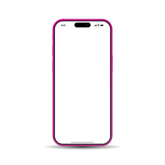 Realistic smartphone mockup. Mobile phone vector with isolated on white background. Device front view. 3D mobile phone with shadow. Realistic, high quality smart phone mockup for ui ux presentation.