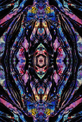 Kaleidoscopic Abstract Art with Vibrant Multicolor Patterns and Intricate Swirl Designs