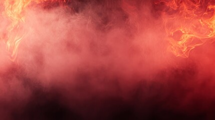 A swirling vortex of molten lava showcases glowing sparks and dramatic shadows, creating a striking elemental display with ample copy space