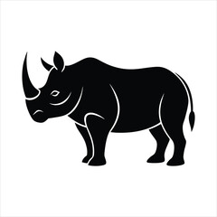 rhino isolated on white