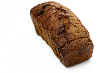 Deliciously baked brown bread loaf freshly prepared in a rustic kitchen