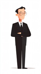 Obraz premium Confident Businessman in Formal Attire: A Portrait of Success and Professionalism