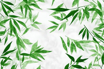 Fototapeta premium Seamless Decorative Rice Paper with Botanical Plant Motifs Natural and Eco-Friendly Design for Backgrounds